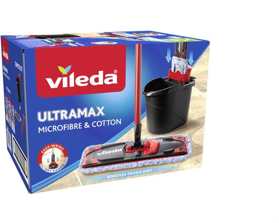 Vileda Ultramax Tile Care Complete set - Vloerwisser mop met steel - Voor tegelvloeren