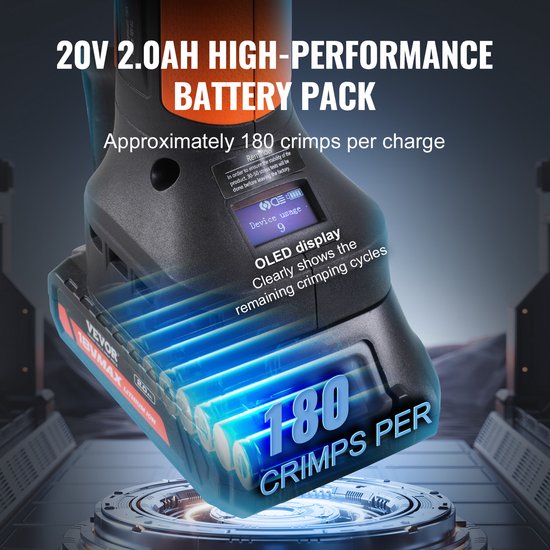Pijpkrimptang - 3-in-1 - V15-V22-V28 - 2,0 Ah Batterij - 2 Stuks van Merkloos — afbeelding 4
