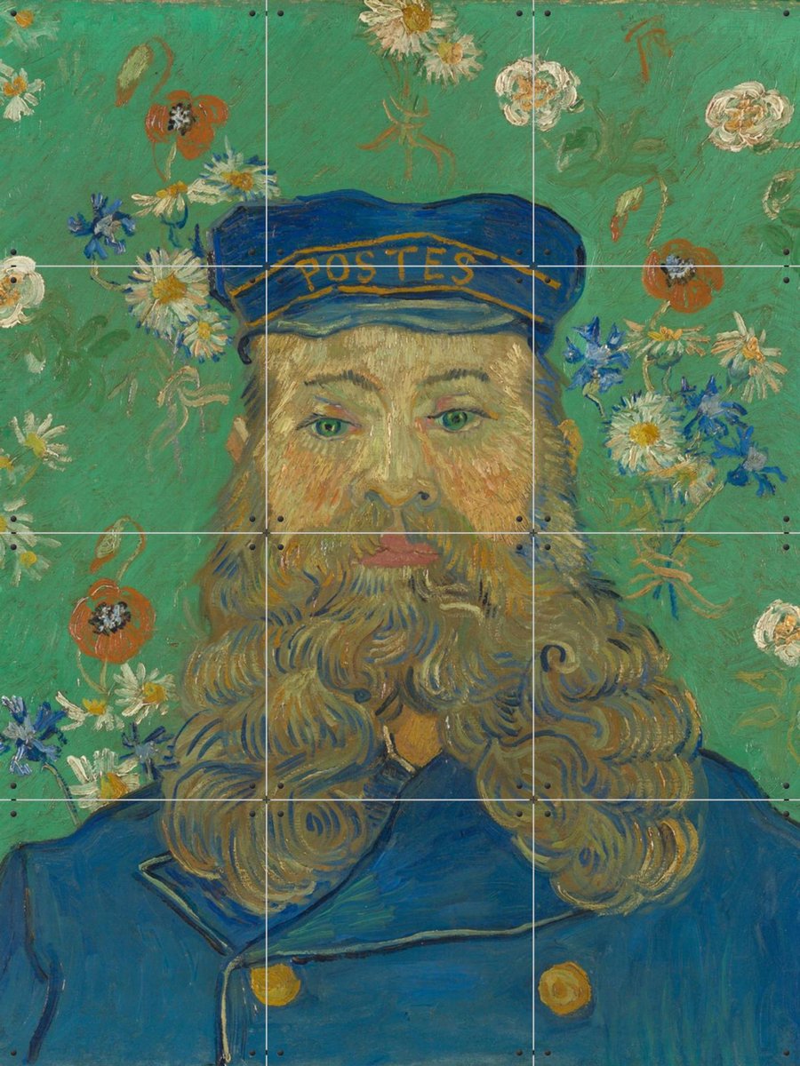 IXXI Portret van Joseph Roulin, Vincent van Gogh (1853 - 1890) & Kröller-Müller Museum - 60 x 80 cm - Gratis ophangtool - Grote wanddecoratie en