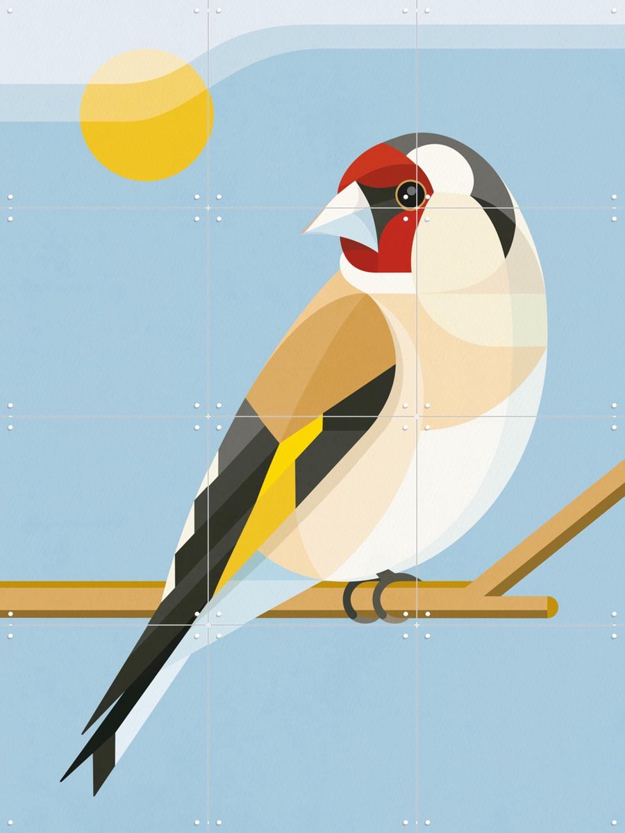 IXXI Puttertje, Elke Uijtewaal - 60 x 80 cm - Gratis ophangtool - Grote wanddecoratie en posters - Kleurrijk, Illustraties, Digitale Kunst, Grafisch