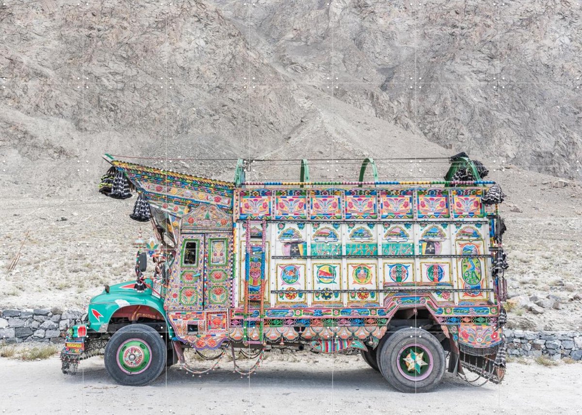 IXXI Art Truck, Photolovers - 140 x 100 cm - Gratis ophangtool - Grote wanddecoratie en posters - Street art, Fotografie, Woonkamer, Voertuigen, Stad