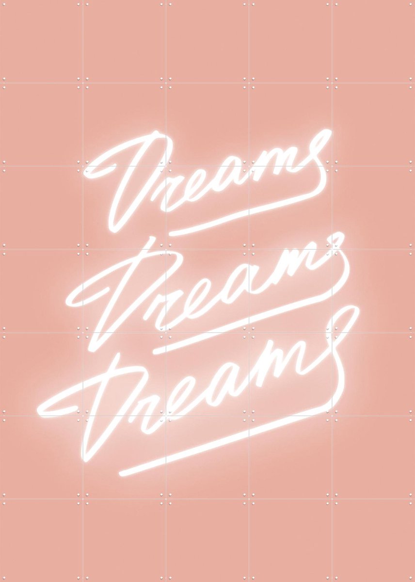 IXXI Dreams, Cocorrina - 100 x 140 cm - Gratis ophangtool - Grote wanddecoratie en posters - Minimalisme, Grafisch Ontwerp, Typografie, Woonkamer