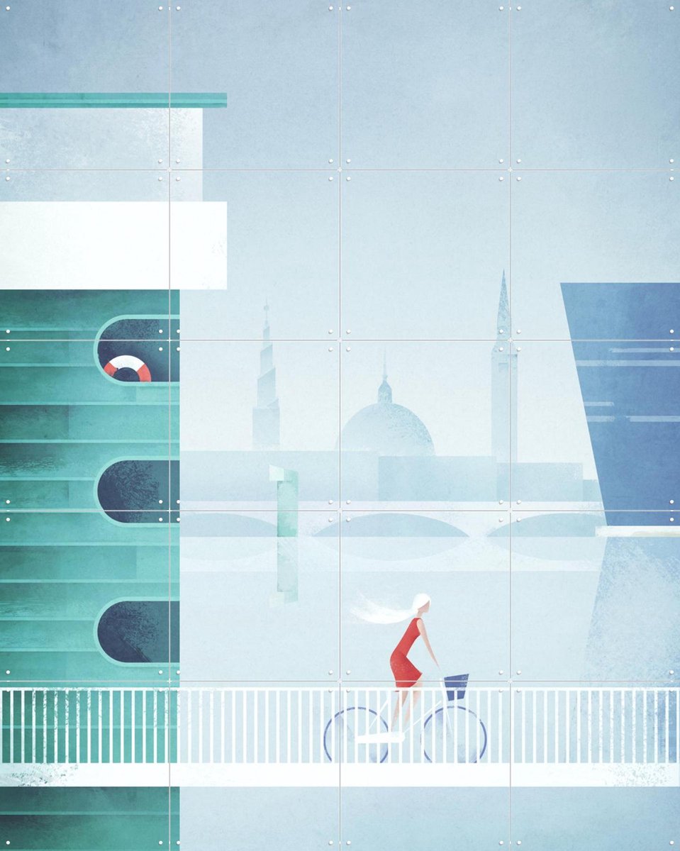 IXXI Copenhagen, Henry Rivers - 80 x 100 cm - Gratis ophangtool - Grote wanddecoratie en posters - Digitale Kunst, Illustraties, Geometrische Kunst