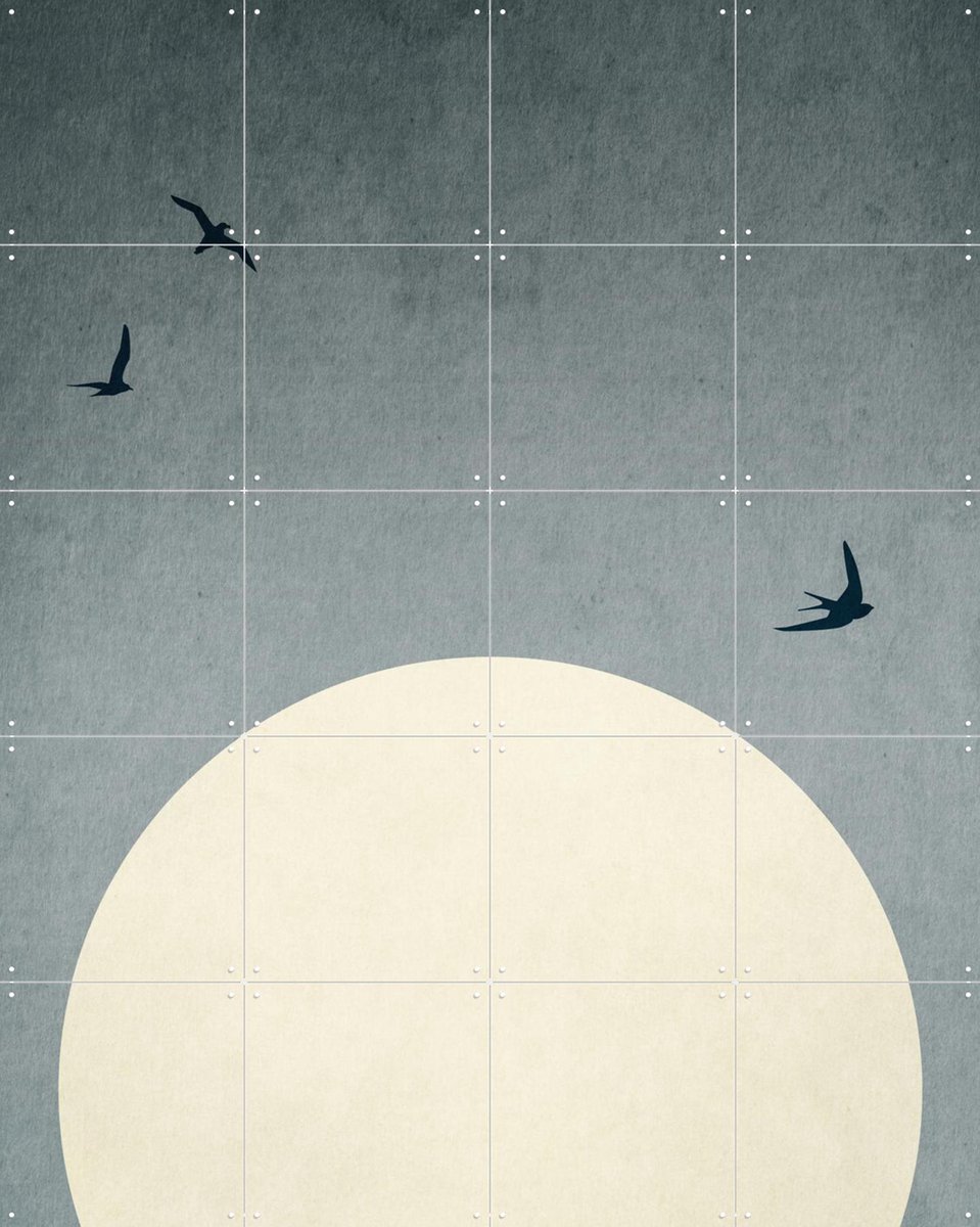 IXXI Dancers in the Dark, Kubistika - 80 x 100 cm - Gratis ophangtool - Grote wanddecoratie en posters - Minimalisme, Geometrische Kunst, Grafisch