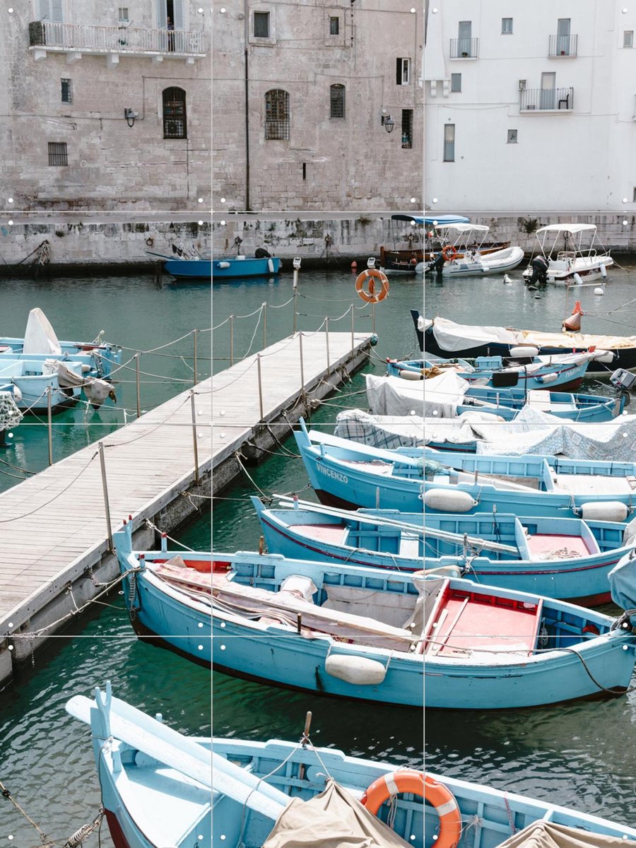 IXXI Port in Italy, Photolovers - 60 x 80 cm - Gratis ophangtool - Grote wanddecoratie en posters - Fotografie, Woonkamer, Eetkamer, Gebouwen, Stad