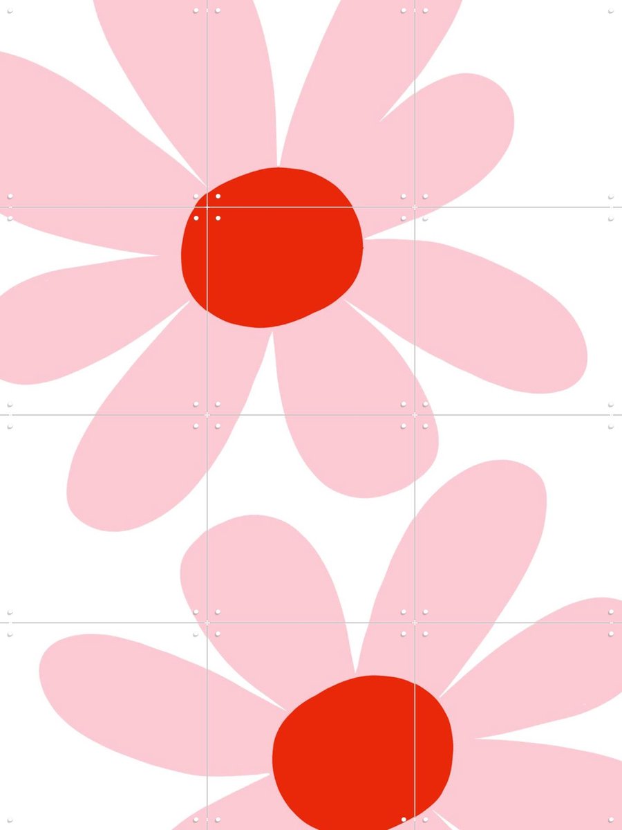 IXXI Pink Flower Petal, BAINAI - 60 x 80 cm - Gratis ophangtool - Grote wanddecoratie en posters Kinderkamer, Kinderen, Bloemen