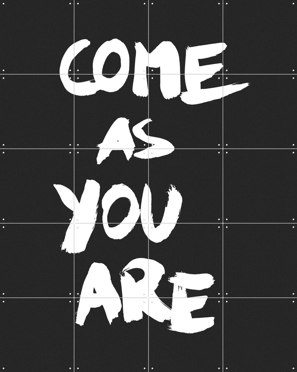 IXXI Come as You are, Marcus Kraft - 80 x 100 cm - Gratis ophangtool - Grote wanddecoratie en posters - Typografie, Grafisch Ontwerp, Pop art