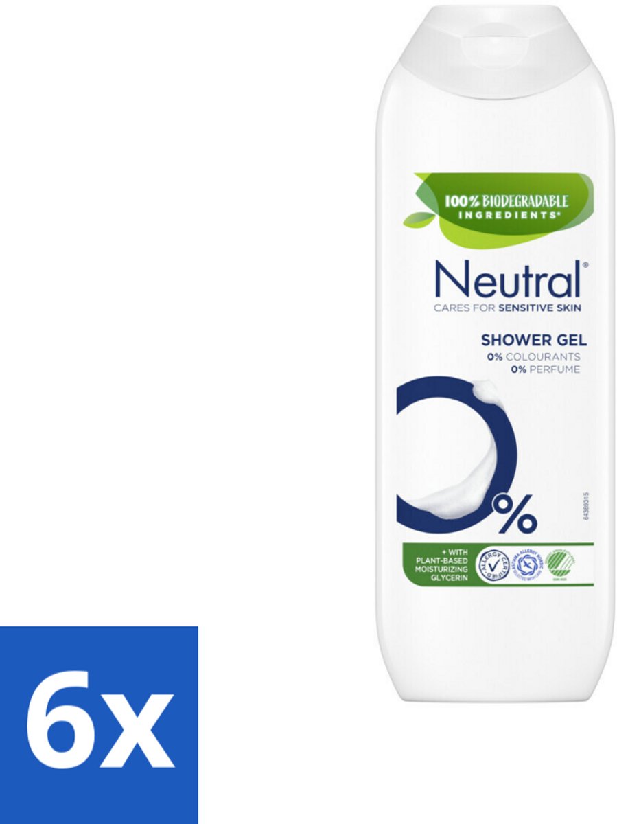 Neutral Douchegel Parfumvrij 250 ml - Voordeelverpakking - 6 stuks