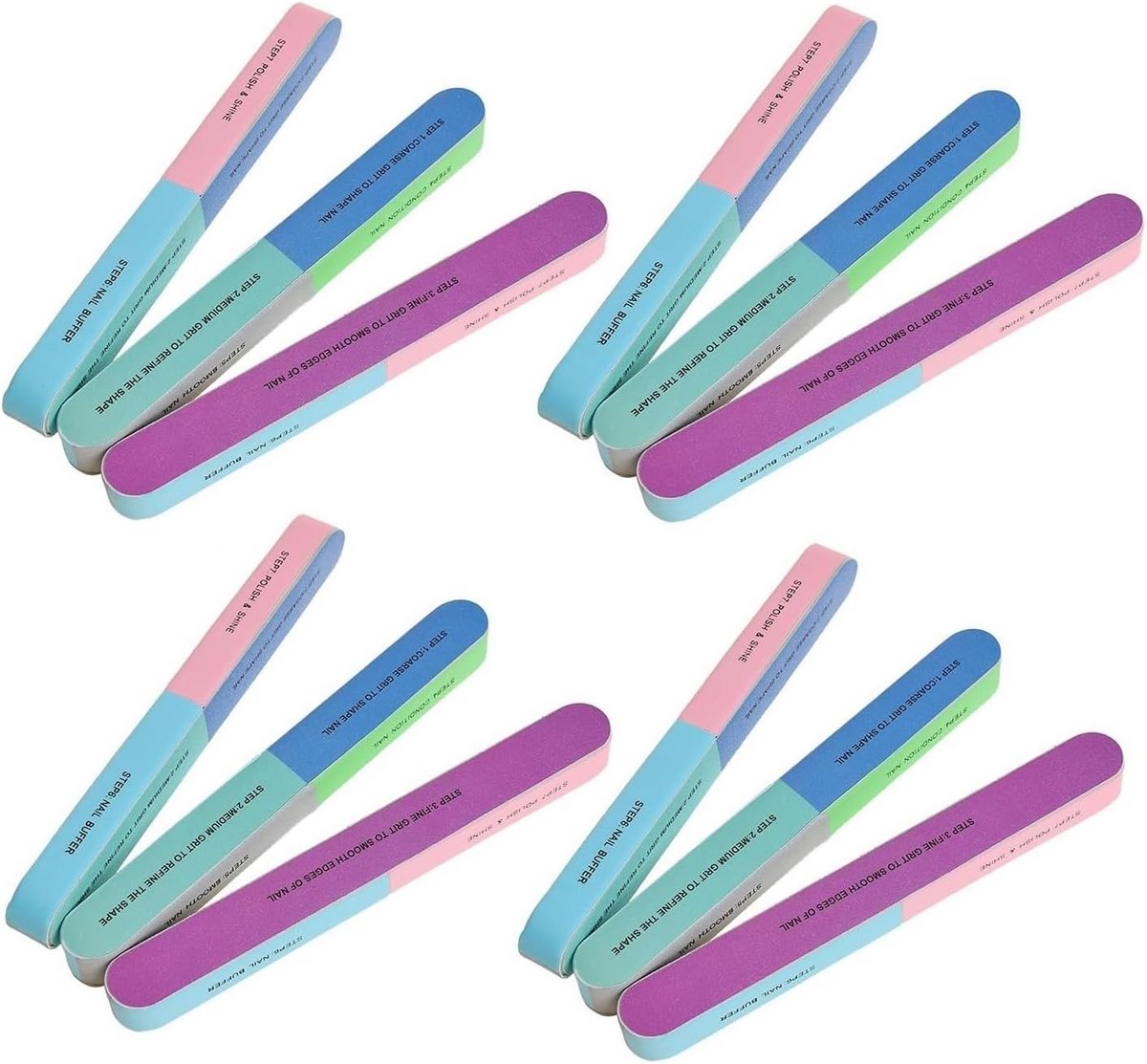 Set van 10 Nagelvijlen Zelfklevend Buffer Blok Manicure Pedicure Tools