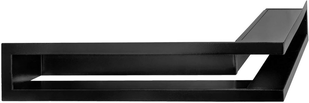 Zwart Rechthoekig Ventilatie Rooster voor Open Haard Hoek - 600x400mm