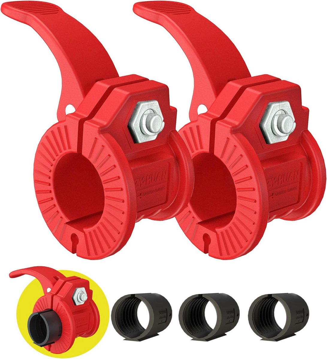 Verstelbare Halterbank Klemmen Set voor 1 inch en 2 inch Olympische Stangen