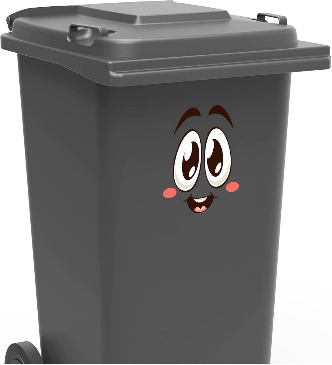 Zelfklevende Gezicht Stickers voor Prullenbak, Koelkast en Toilet Decoratie - Weerbestendi