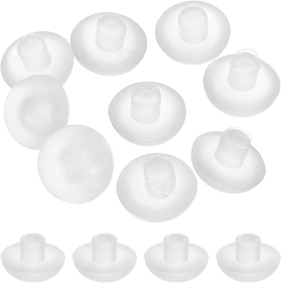 38x Transparante Rubberen Opzetbuffers voor Terrasmeubels en Laden - 5mm Steel