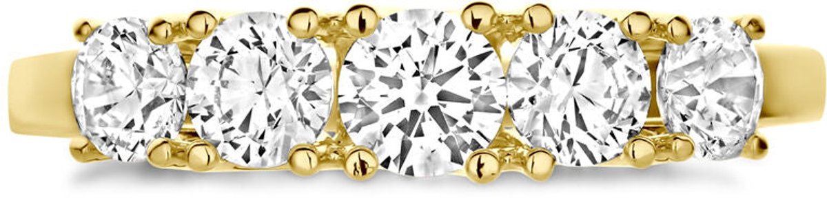 14K Geelgouden Ring met Zirkonia 4035019 – 4,5 mm