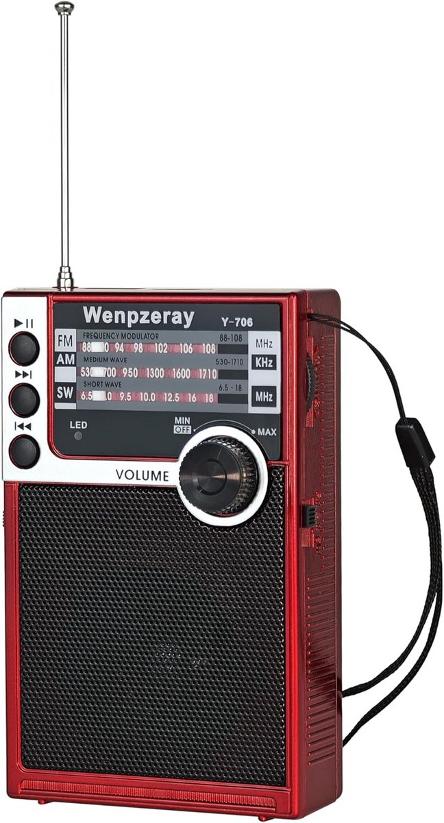 Draagbare AM FM SW Pocket Radio met MP3 Speler en Luid Spreker