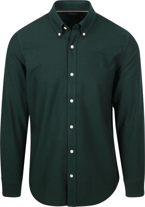 Steppin' Out Overhemd Oxford Donkergroen - Maat M - Heren - Casual Shirt
