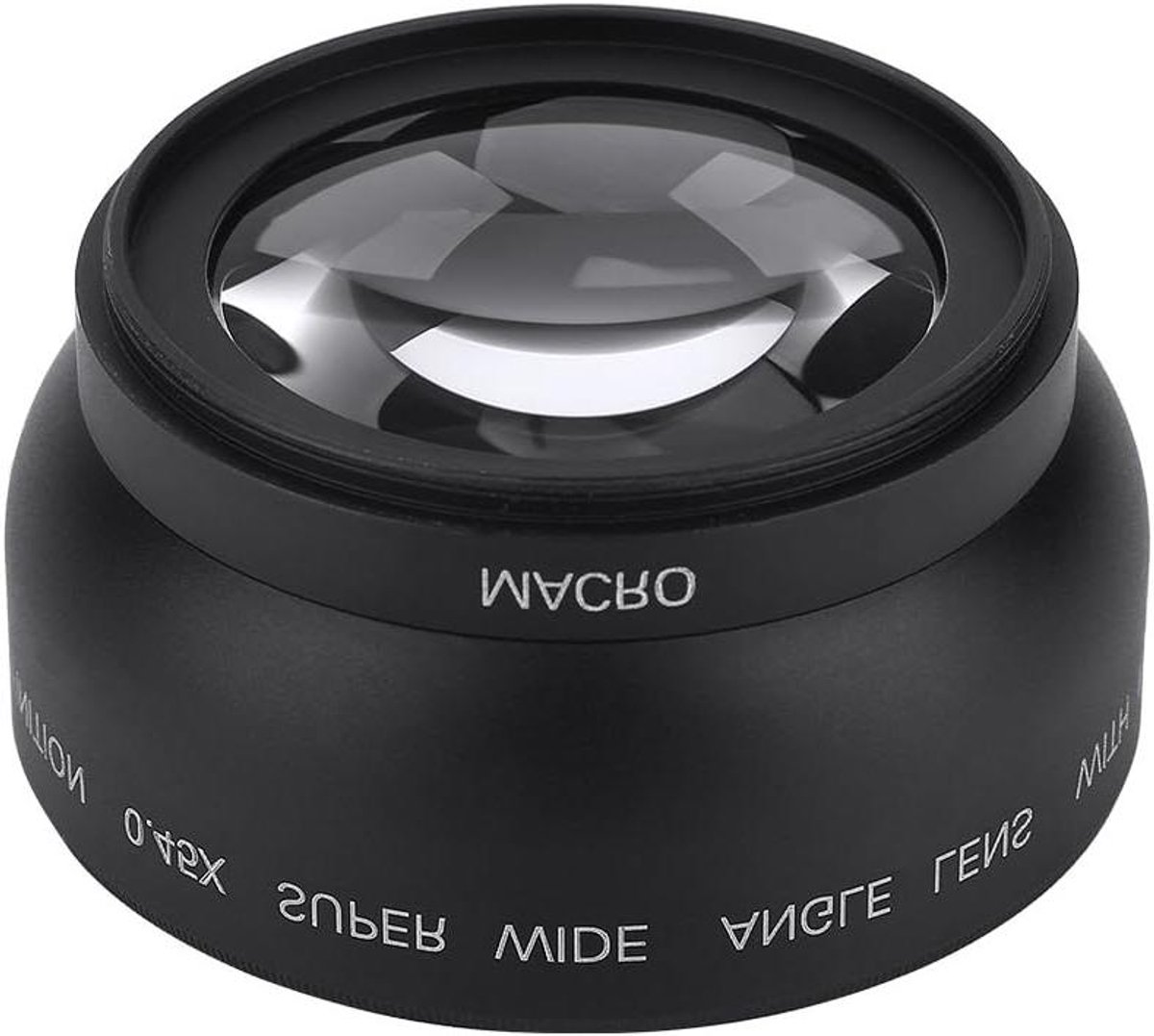 Universele groothoek conversie macrolens 52 mm - 0,45x optische lens voor close-up fotografie - hoge kwaliteit glazen lens met gemakkelijke bevestiging.