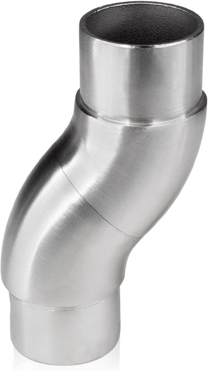 Verstelbare Buisbocht Ø42,4 mm RVS - Flexibele Steekfitting voor Ronde Buis en Leuning