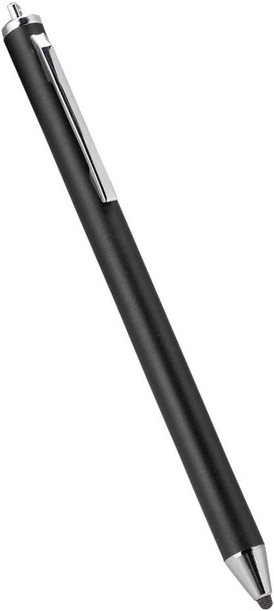 Stoffen Kop Stylus Pen voor Smartphones en Tablets - Universele Touchscreen - Zwart