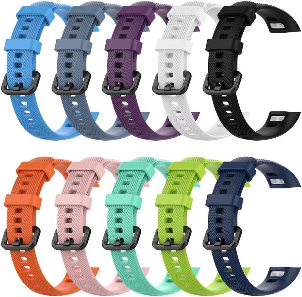 Zachte Polsband Vervangende Armband voor Activiteitstrackers - Comfortabel en Duurzaam - Zwart.