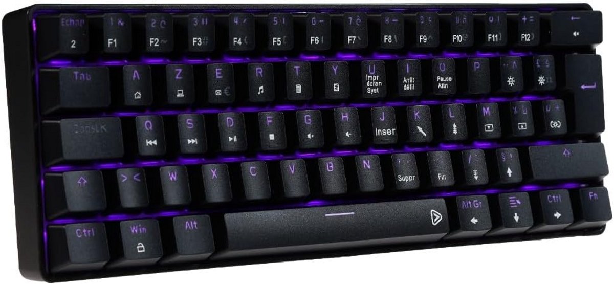 Compact Mechanisch Toetsenbord TKL 64 Toetsen USB met Anti-Ghosting en Verlichting