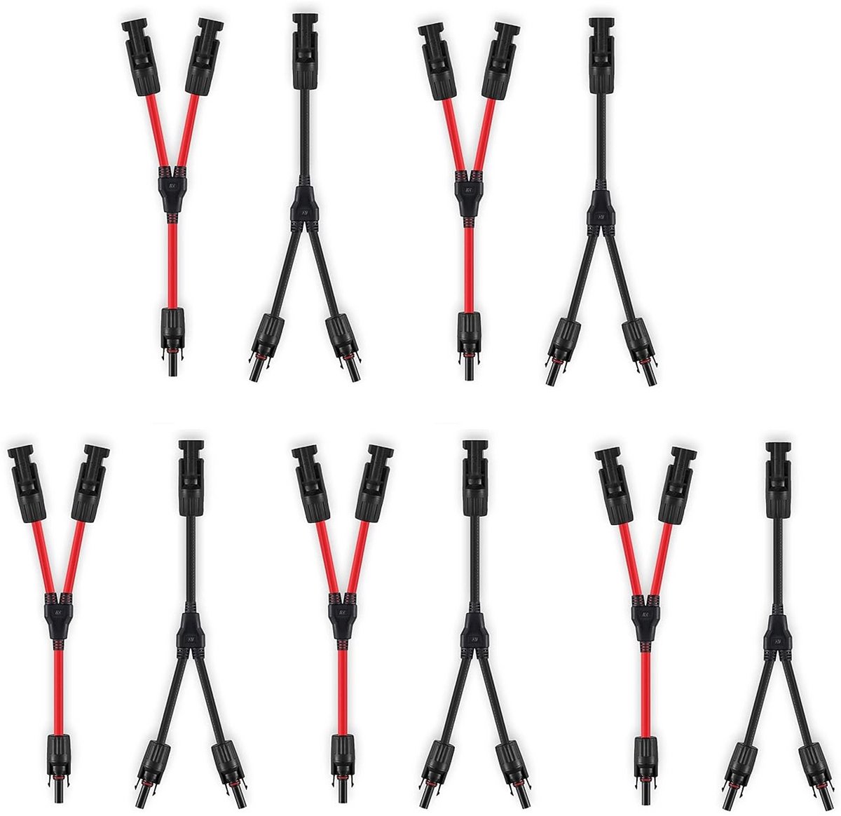PV Y-verdeler kabel 6mm² voor zonnepanelen montage 1Y2 connectoren