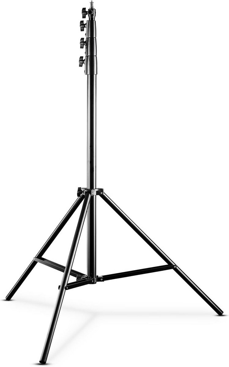 Professionele Lamp Statief 380 cm - Extra Hoge & Stabiele Lichtstatief met Luchtdemping, 15 kg Draagkracht