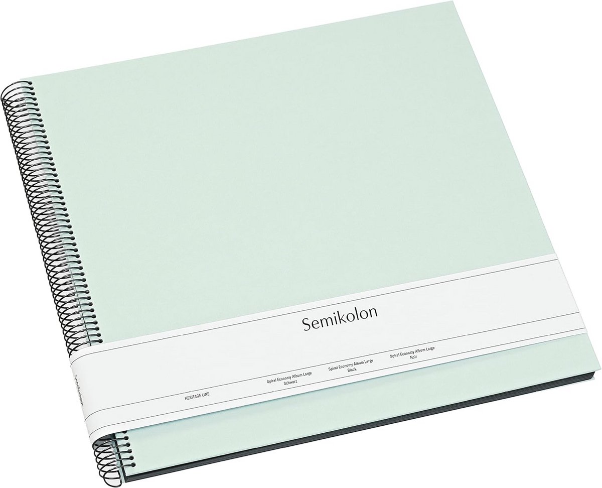 Groot Spiral Album Zwart - 50 Pagina's - Fotoalbum & Fotoboek - Moss Pastelgroen