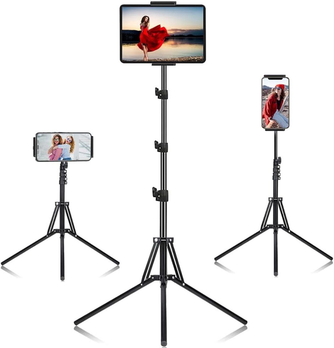 VIN® Tablet Standaard Houder Statief - Verstelbaar - Smartphone Statief - Telefoonhouder - Tablet Arm - Stevig Statief - 360 graden draaibaar – Tripod – Compatibel Met 4,7-12,9 inch