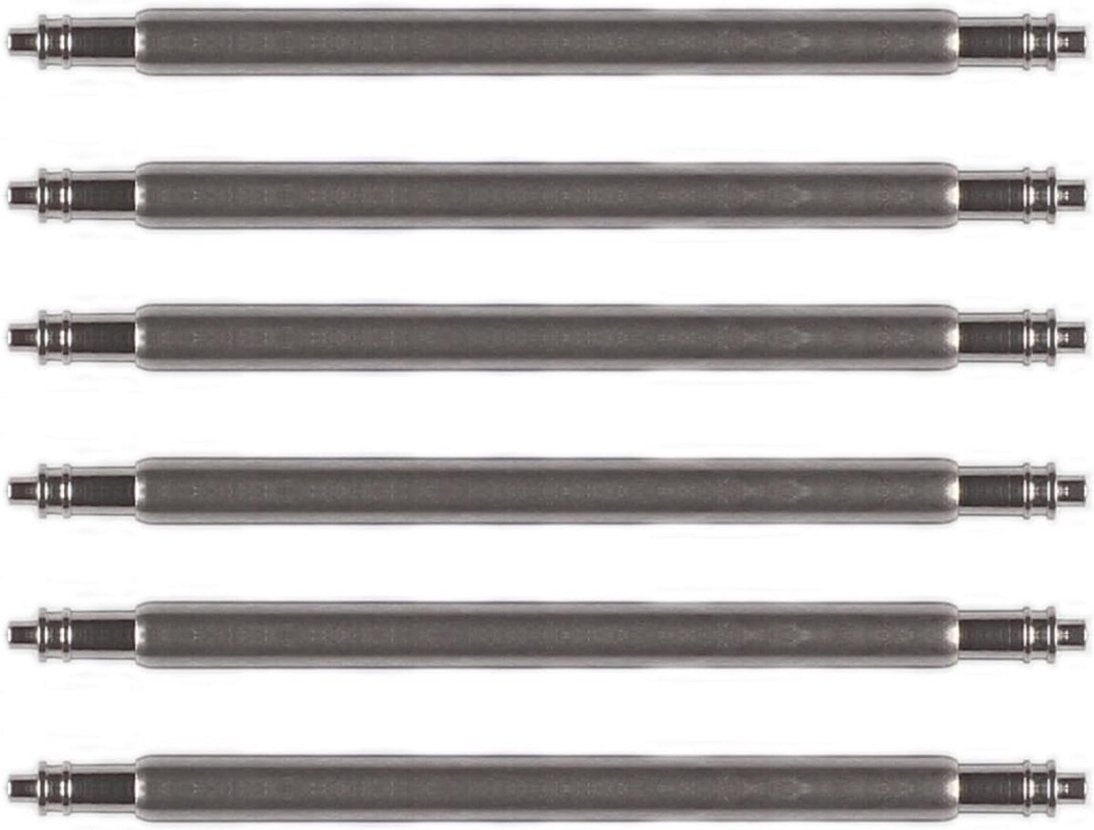 6 Delige Set Veerpennetjes voor Horlogebanden 24 mm Diameter 1,5 mm Dikte