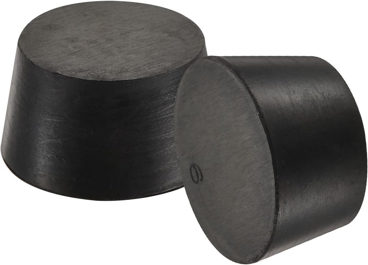 3x Conische Rubberen Doppen voor Kooplaag & Afwerking - 42mm tot 50mm - Flexibele Zwarte Beschermkappen