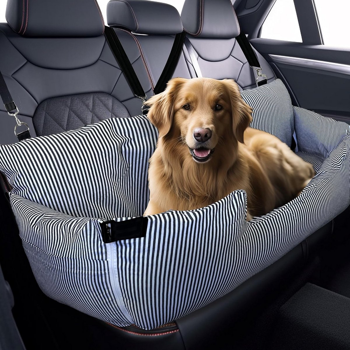 Honden Autostoel & Bench voor Middelgrote tot Grote Honden - Fietsstoel Achterbank