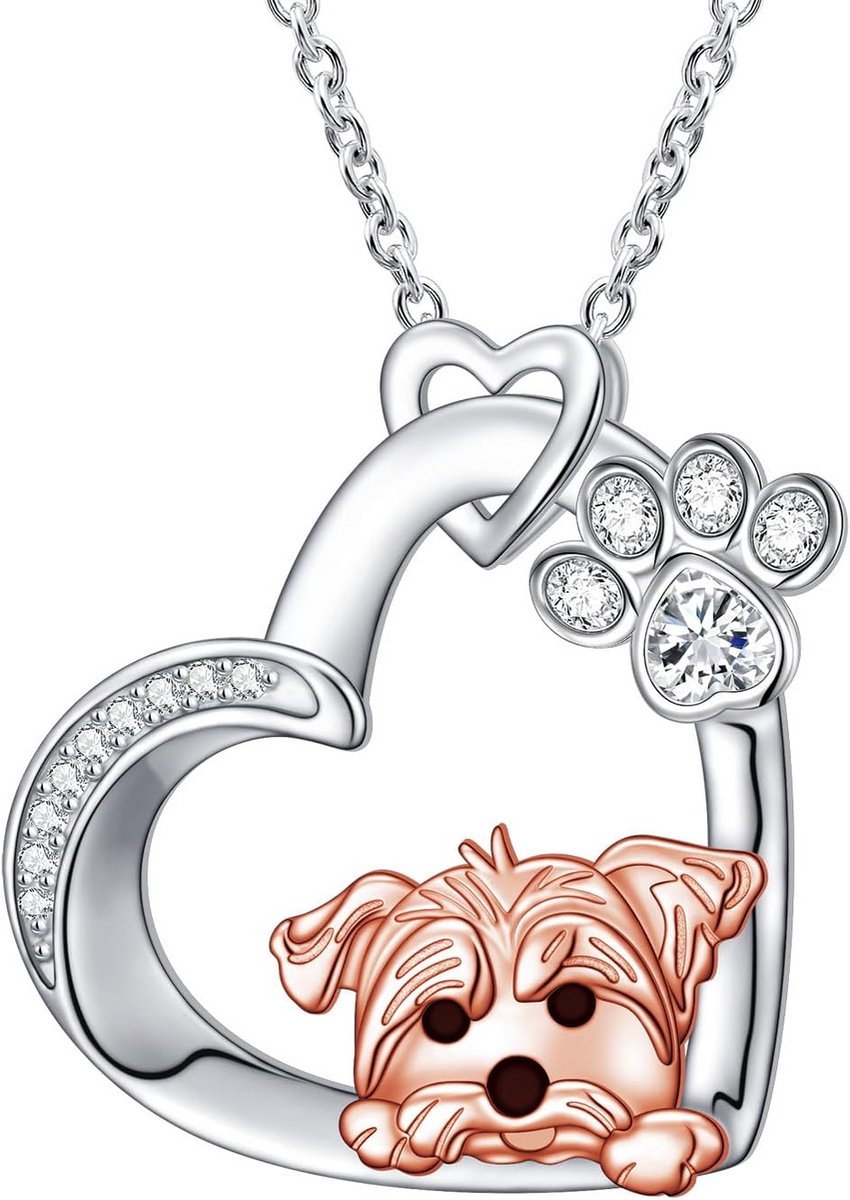 Hondenketting Yorkshire Terrier Zilveren Hanger