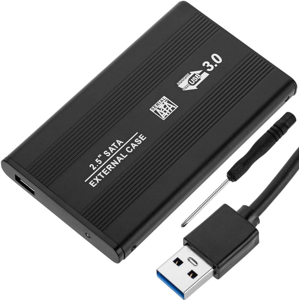 Externe Behuizing 2,5 inch SATA HDD SSD USB 3.0 - Supersnelle Aluminium Behuizing