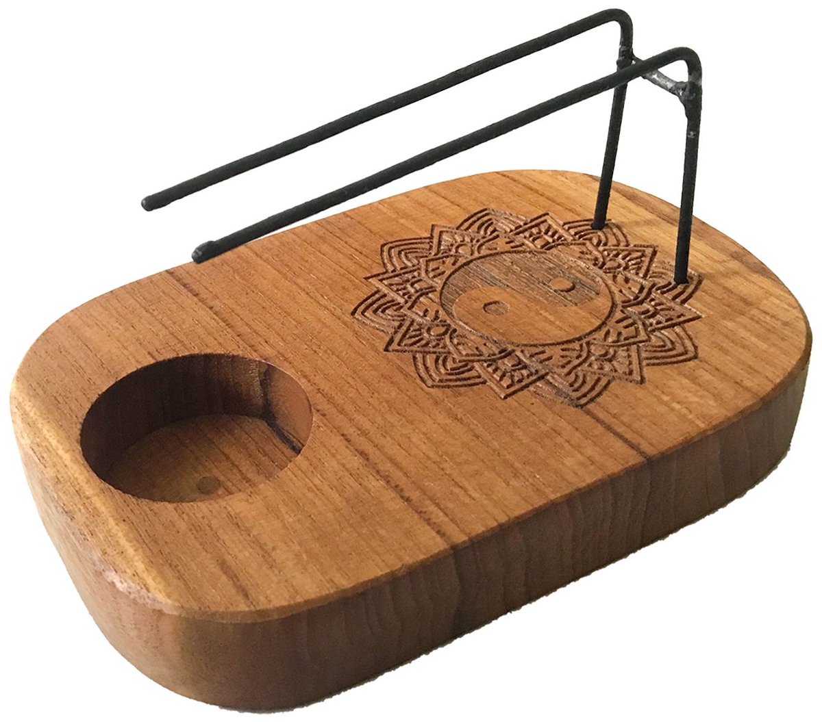Palo Santo Heater - Teak Wood - Yin & Yang Design