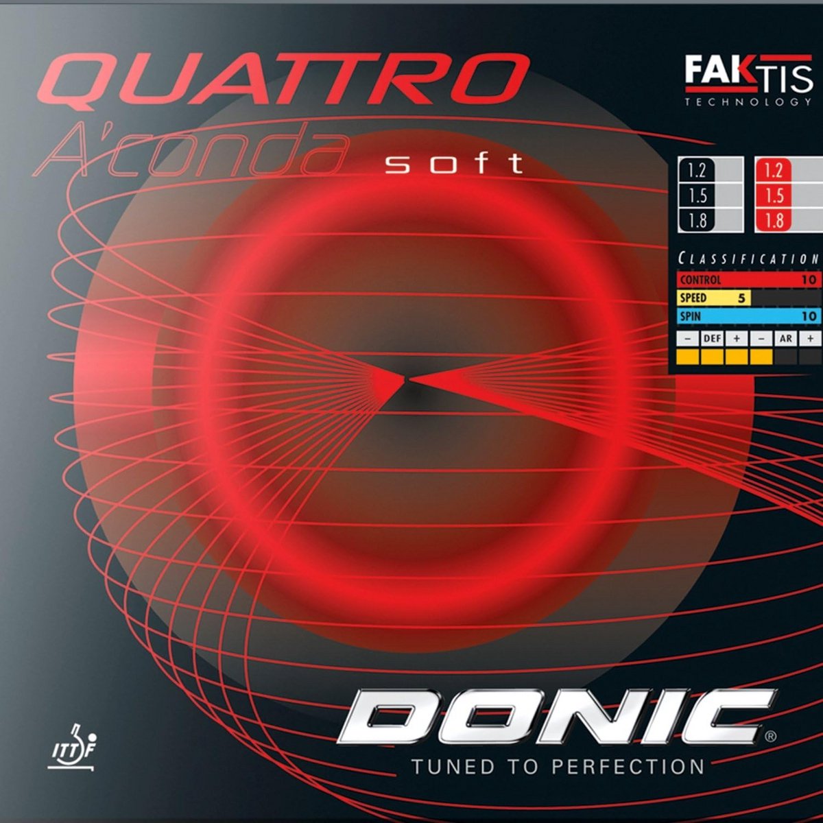 Tafeltennis Opplakrubber Zacht Extra Grip en Balcontrole
