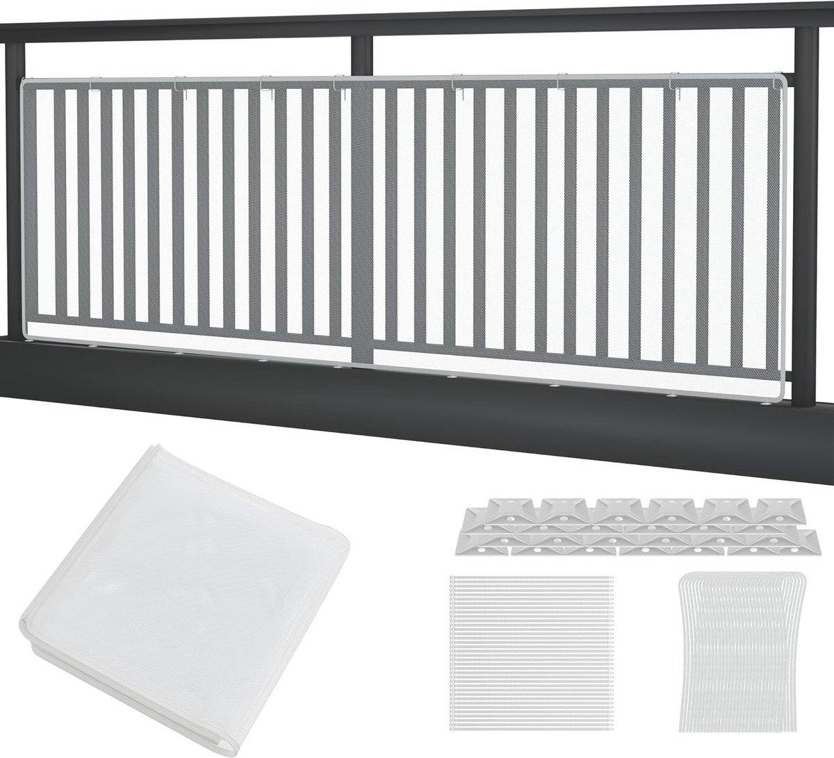 Veiligheidsnet voor Kinderen en Huisdieren - Valbeveiliging voor Trap en Balkon (Wit)