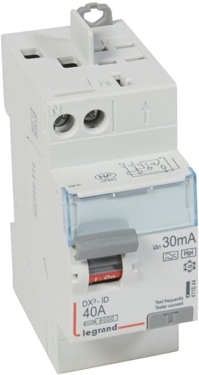 Differentieelschakelaar 2-polig 40A 30mA Type HPI voor Veilige Elektrische Installatie