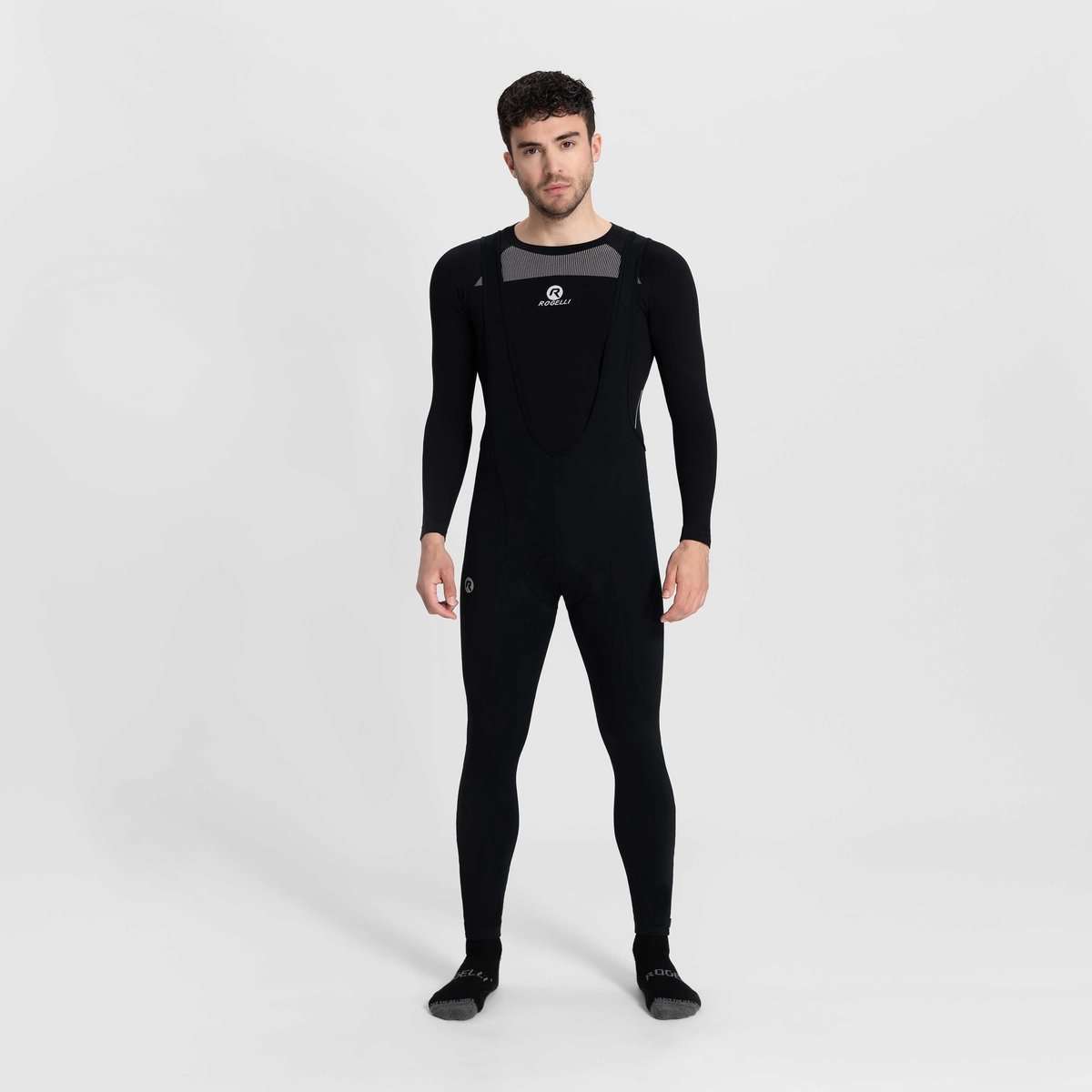 Rogelli Core Heren Lange Fietsbroek - Zeem - Bretels - Zwart