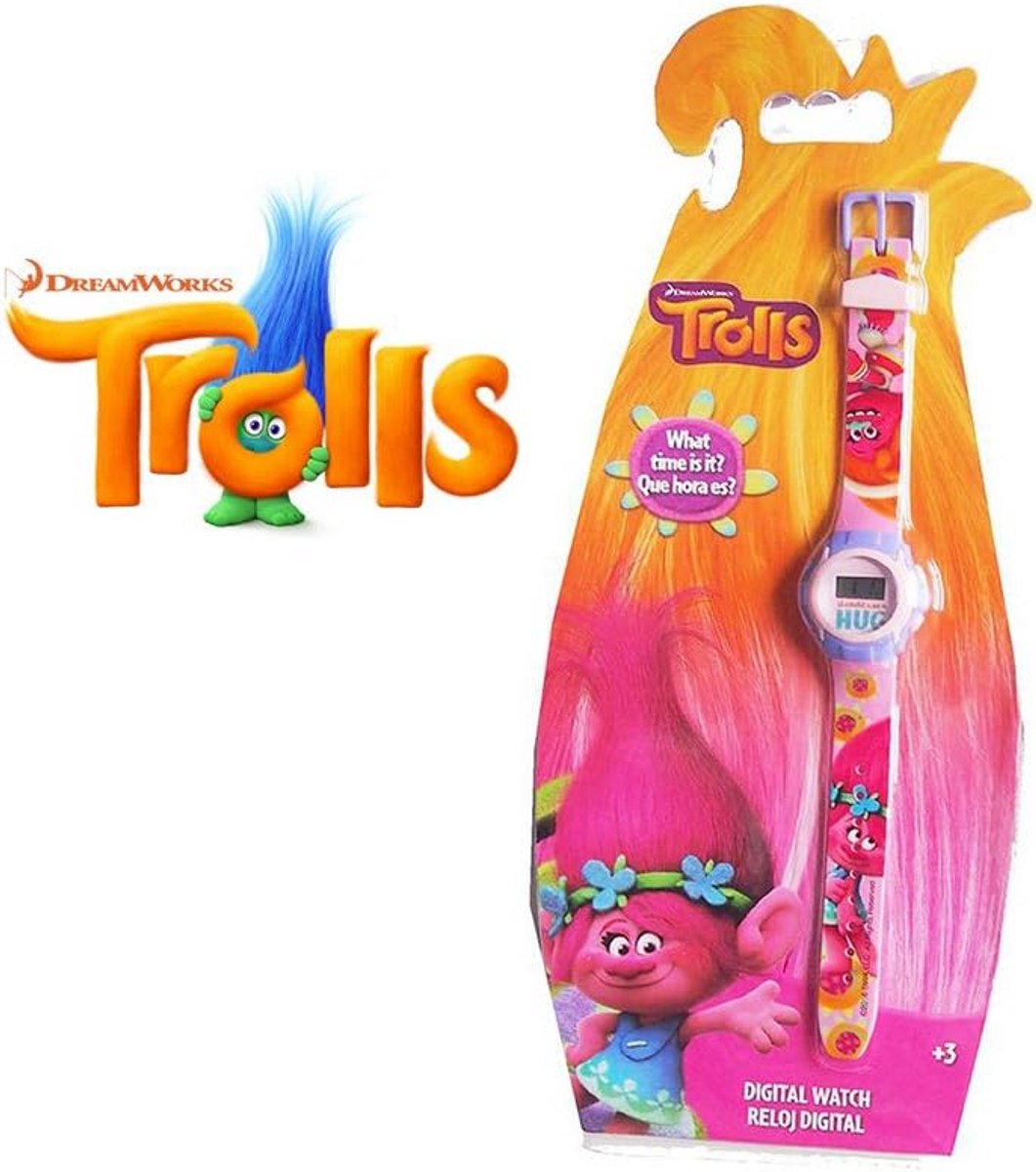 Kinderhorloge met Trolls Opdruk - Leuk Polshorloge voor Jongens en Meisjes