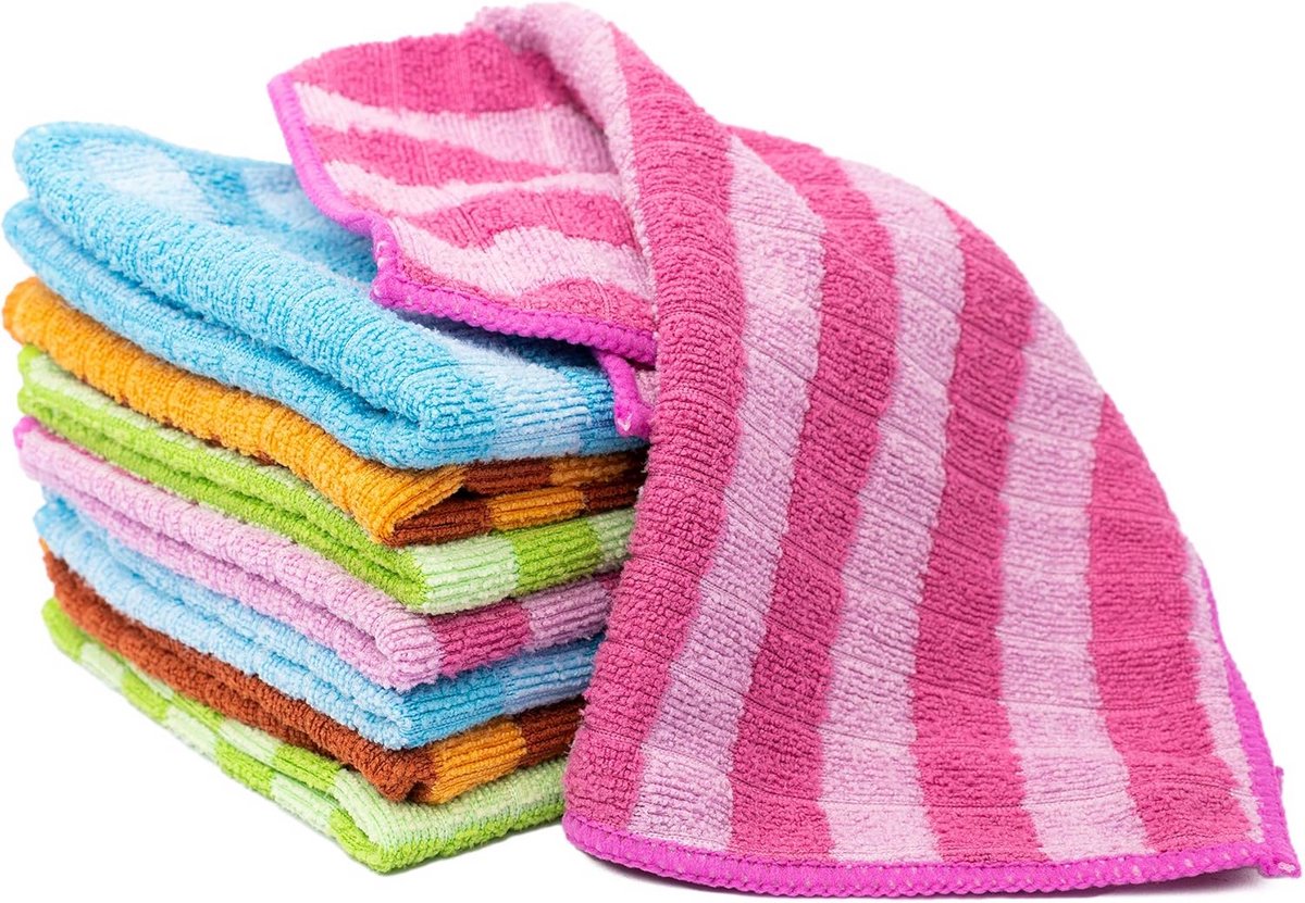 Set van 5 Microvezeldoeken Extra Absorberend 25x25 cm - Krasvrij Schoonmaken