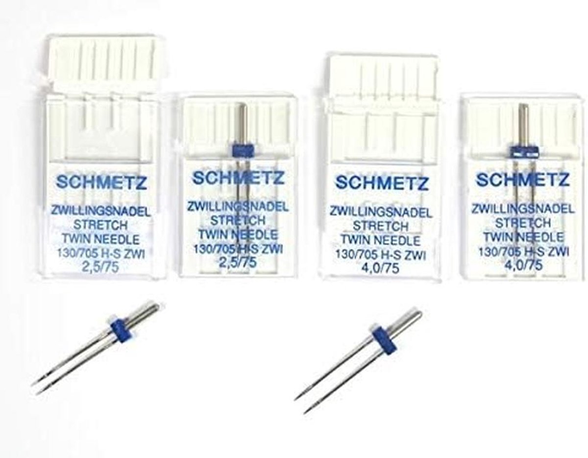 Dubbele Naalden Set voor Naaimachine - 2.5mm & 4mm Stretch