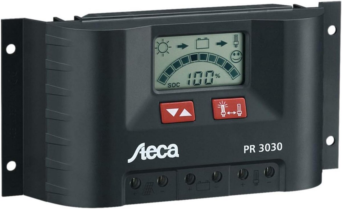 Solar Laadregelaar met LCD-display en belastinguitgang 30A voor 12V Systemen