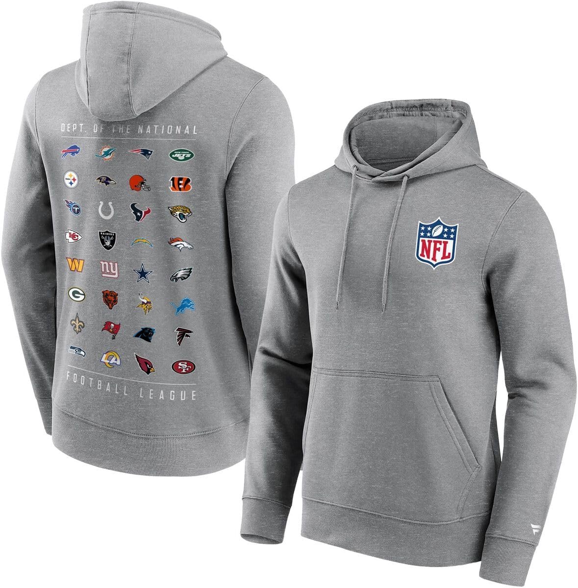 NFL Team Logo Hoodie Grijs Heren – Officieel Gelicentieerde Sportkleding