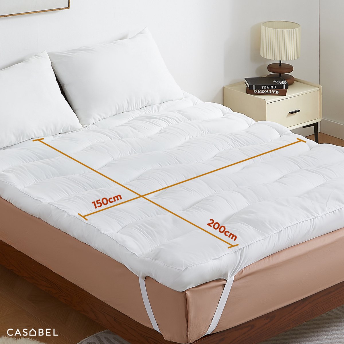 CASABEL Cloud Matras Topper 150 x 200 cm Extra Dik in Microvezel - Optimaal Comfort