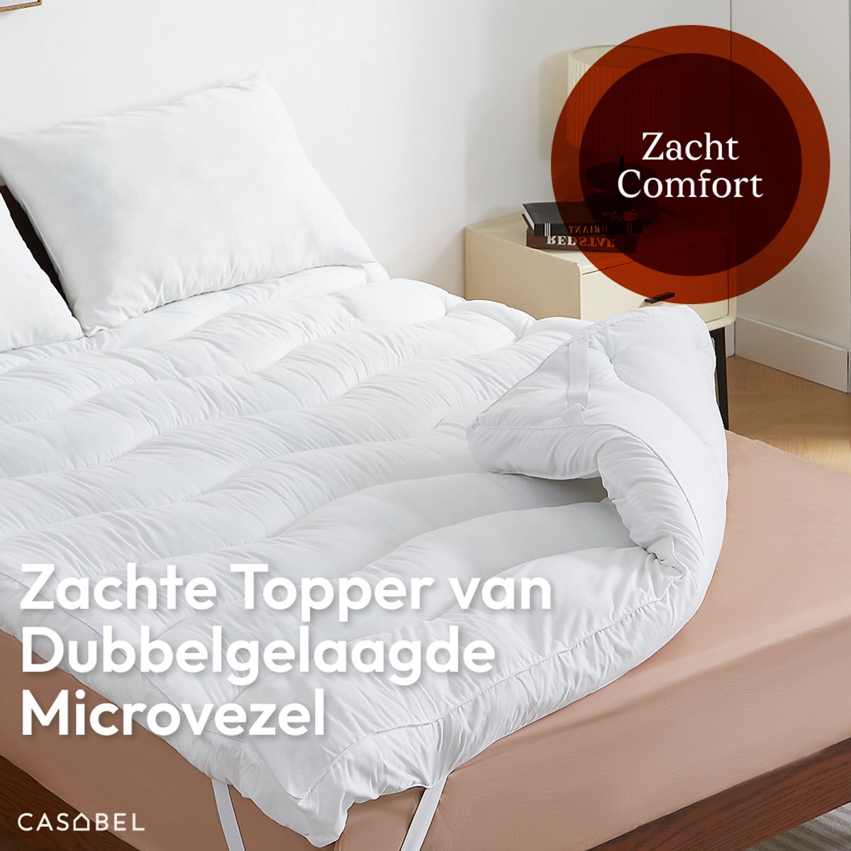 CASABEL Cloud Matras Topper 120 x 200 cm Extra Dik in Microvezel - Optimaal Comfort