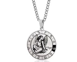 Actie4you® - Sterrenbeeld Ketting – Ketting met Hanger – Horoscoop Ketting – Stalen Ketting – Roestvrijstaal - Maagd