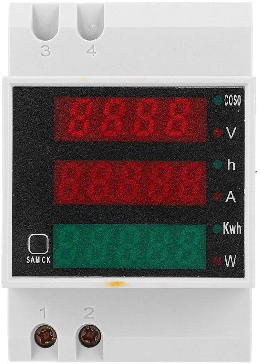 Digitale Multifunctionele Stroom- en Spanningsmeter AC met Display