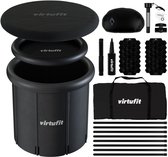 VirtuFit IJsbad XXL met Hoes - 375 Liter - Antraciet - Inclusief accessoires - Zitbad - Ice Bath - IJsbad Opblaasbaar - Dompelbad - Opvouwbaar IJs Bad - IJsbaden