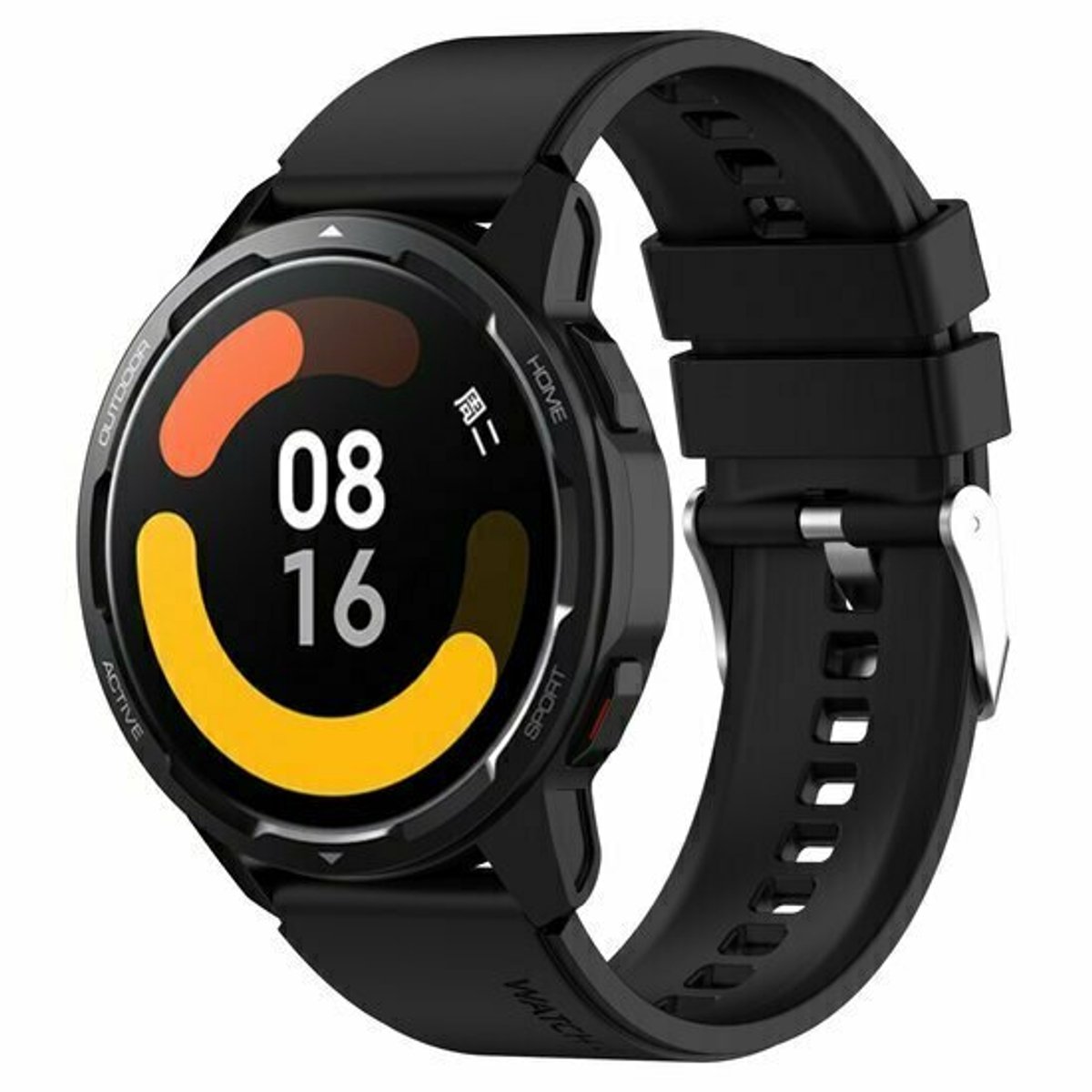 By Qubix - Siliconen sportband - Zwart - geschikt voor Huawei Watch 5 - 46mm